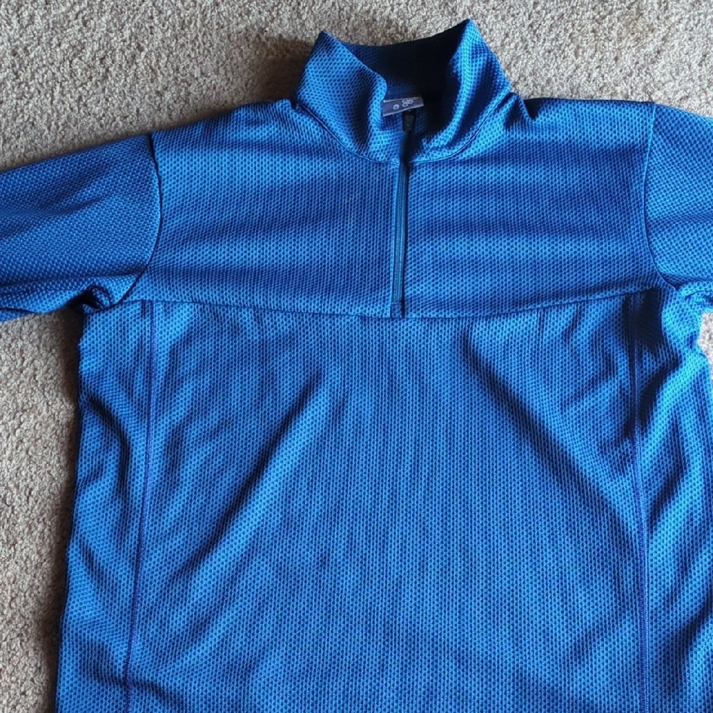Salomon Blue Zip Up Sweater with High Collar